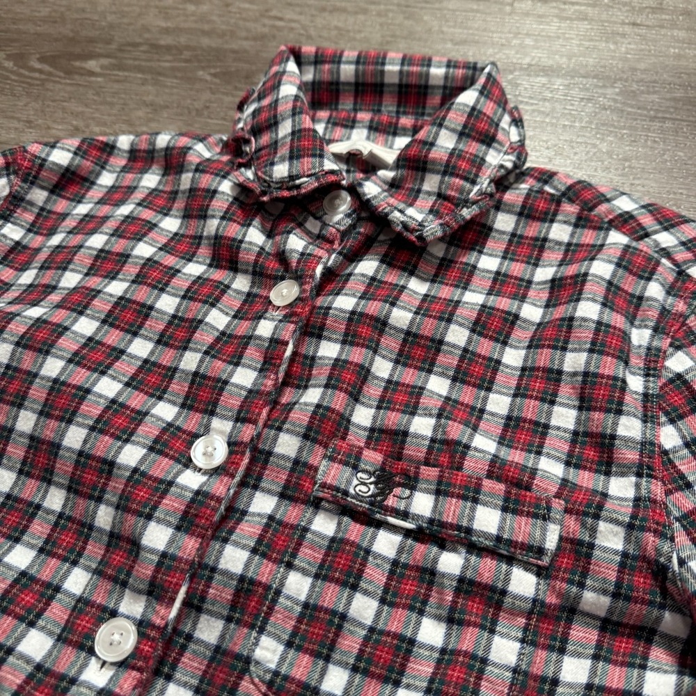 Brooks Brothers Shirt Womens‎ XS Royal Stewart Tartan Flannel Pajamas Top Cotton